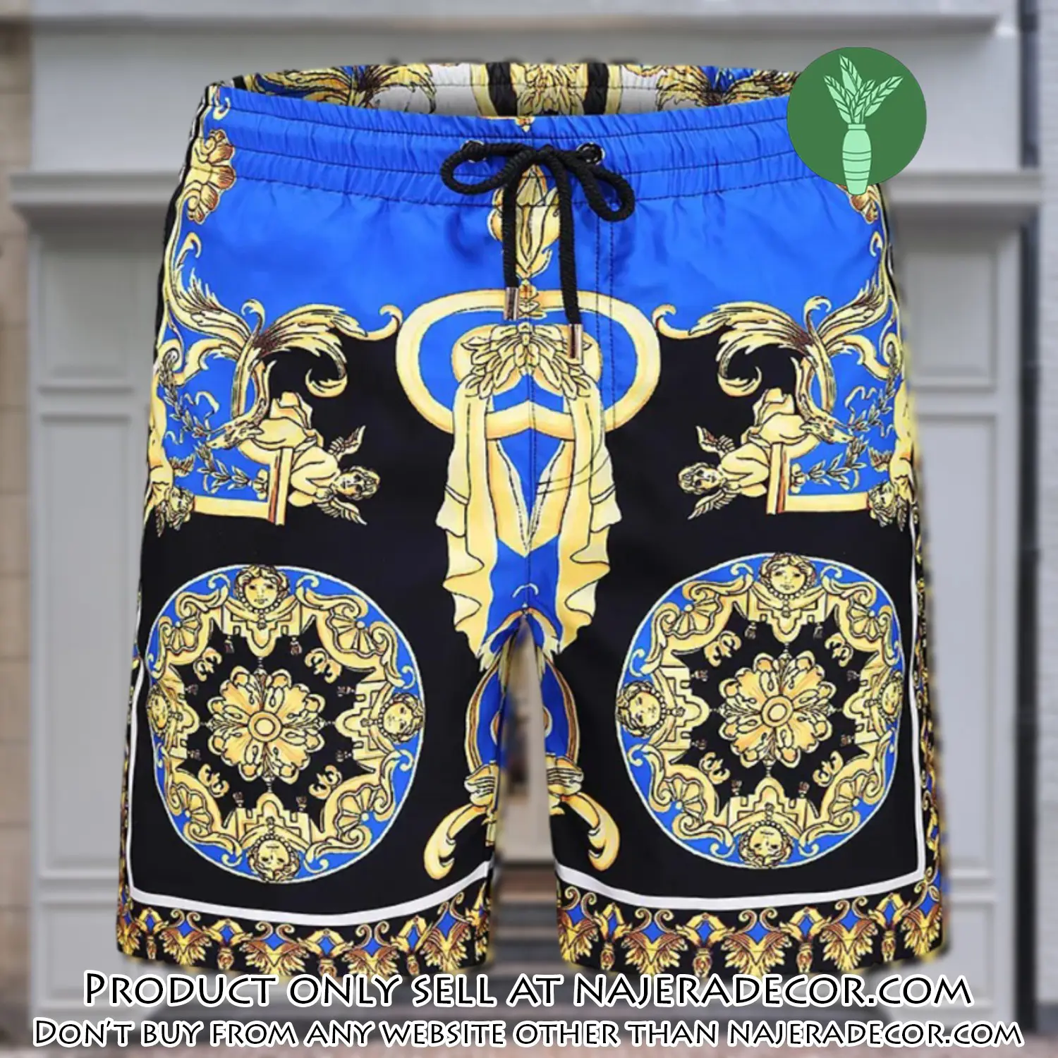 Versace new 3d luxury brand all over print shorts pants for men njr2809276